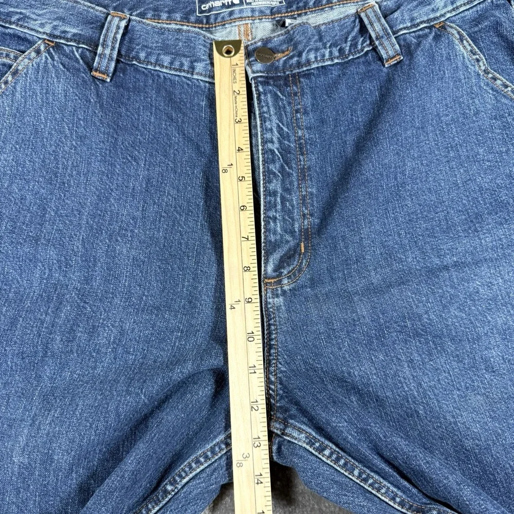Carhartt Jeans Men's 40x32 Blue Denim Carpenter Loose Fit‎ Utility Workwear